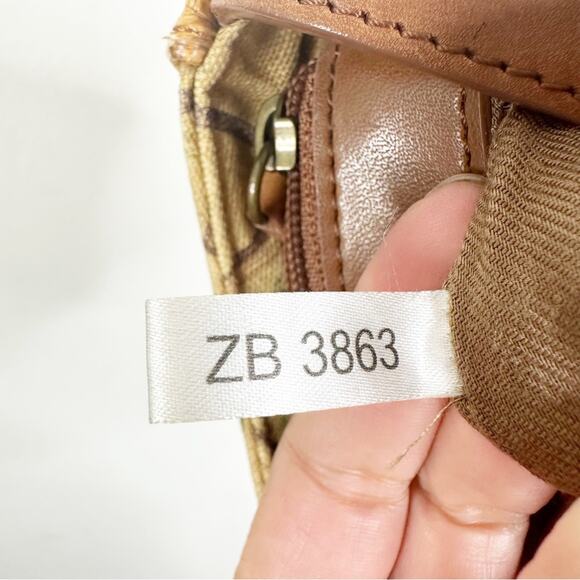 Fossil Canvas and Wicker Palm Tree Print Shoulder Bag Purse ZB 3863 - Picture 7 of 14